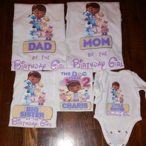 Custom birthday tees and onesies